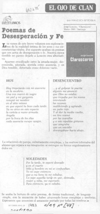 Poemas de desesperación y fe