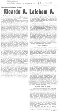 Ricardo A. Latcham A.