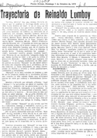 Trayectoria de Reinaldo Lomboy