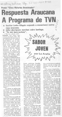 Respuesta araucana a programa de TVN