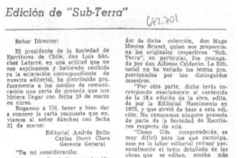 Edición de "Sub-Terra"