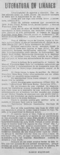 Literatura en Linares