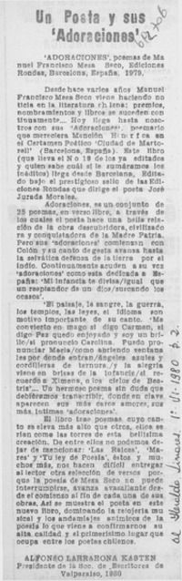 Un poeta y sus "Adoraciones"