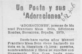 Un poeta y sus "Adoraciones"