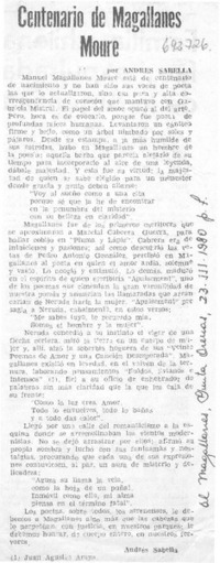 Centenario de Magallanes Moure