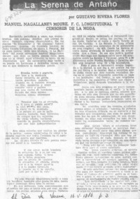 Manuel Magallanes Moure, F.C. longitudinal y censores de la moda