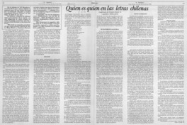 Quién es es quién en las letras chilenas.