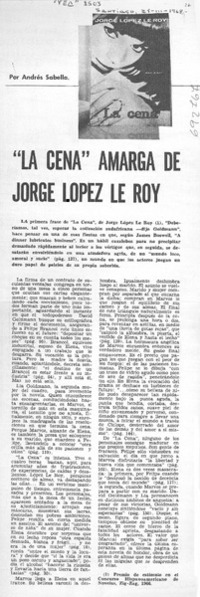 La cena" amarga de Jorge López Le-Roy