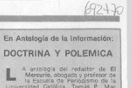 Doctrina y polémica.