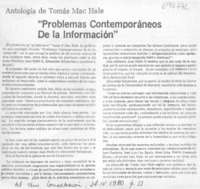 Problemas contemporáneos de la información.