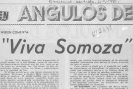 Viva somoza"