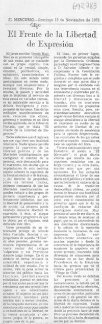 El Frente de la libertad de expresión.