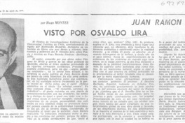 Juan Ramón Jiménez visto por Osvaldo Lira