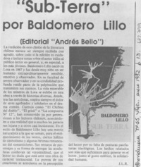 "Sub-Terra" por Baldomero Lillo