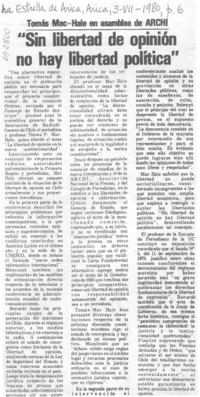 "Sin la libertad de opinión no hay libertad política".