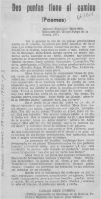 Dos puntas tiene el camino