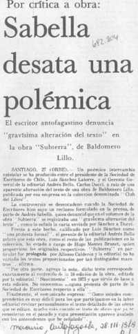 Sabella desata una polémica.