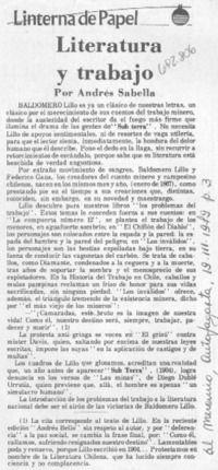 Literatura y trabajo