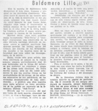 Baldomero Lillo.