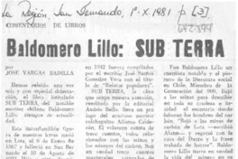 Baldomero Lillo: Sub Terra