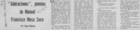 Adoraciones" poemas de Manuel Francisco Mesa Seco