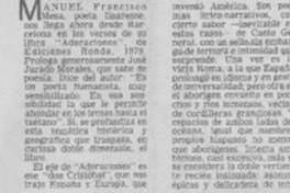 Adoraciones" poemas de Manuel Francisco Mesa Seco