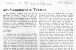 45 senadores al trasluz