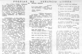 Poesías de Venancio Lisboa