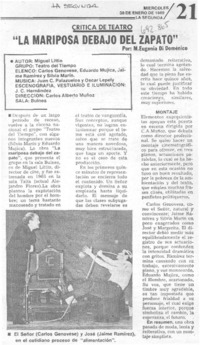 La mariposa debajo del zapato