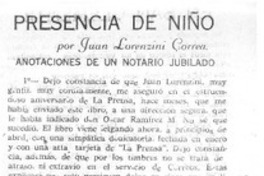 Presencia de niño