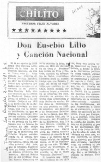 Don Eusebio Lillo y canción Nacional