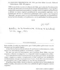 La elección presidencial de 1920