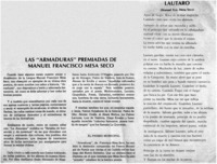 Las "armaduras" premiadas de Manuel Francisco Mesa Seco