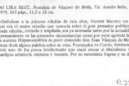 Nostalgia de Vásquez de Mella
