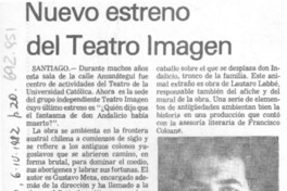 Nuevo estreno del teatro Imagen.