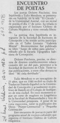 Encuentro de poetas.