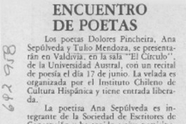 Encuentro de poetas.