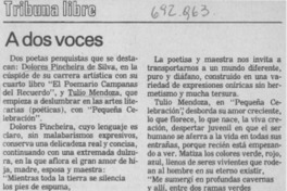 A dos voces