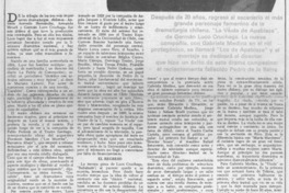 El retorno de la viuda apasionada.