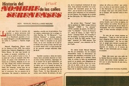Historia del nombre de las calles serenenses hoy: Manuel Magallanes Moure