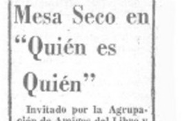 Mesa Seco en "quién es quién".