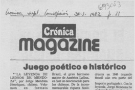 La leyenda de Leonor de Mendoza".