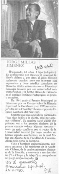 Jorge Millas Jiménez.