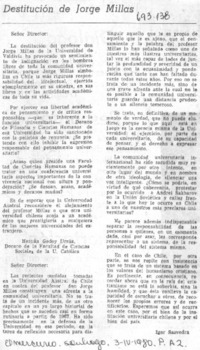 Destitución de Jorge Millas