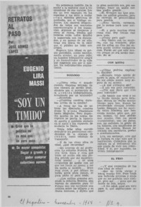 Soy un tímido": [entrevista]