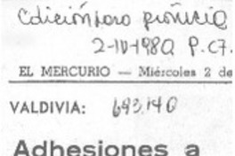 Adhesiones a Jorge Millas