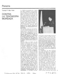Contra la tentadora mordaza: [entrevista]