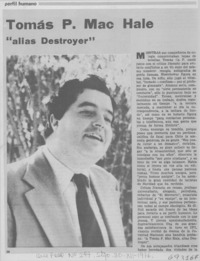 Tomás P. Mac Hale "alias destroyer" [entrevista]