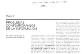 Problemas contemporáneos de la información.