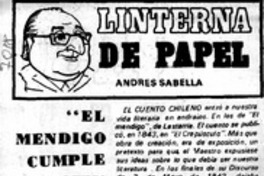 "El mendigo" cumple cien años